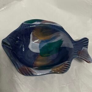 David Ross Ceramic fish pottery, from Snow Creek Pottery and signed by artist